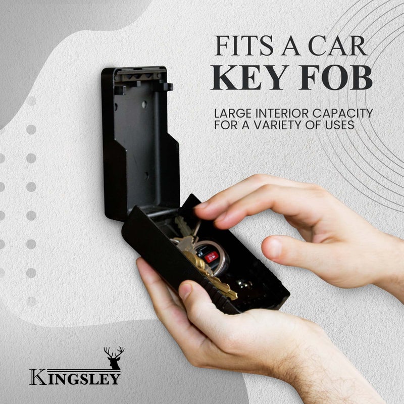 Kingsley Key Realtor Lock Box - Guard-a-Key, Secure Weatherproof Key Box Wall Mount for Indoors and Outdoors, 4 Digit Resettable Combination Code, Large Capacity for Storing Spare Keys - Image 5